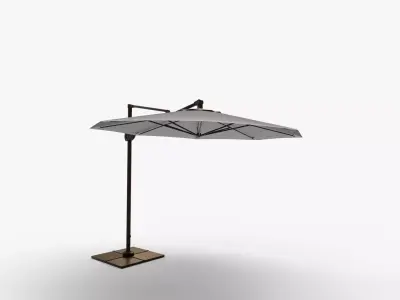 Cantilever Umbrella with Base 3D model