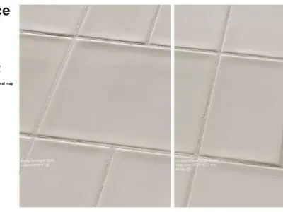 Subway and Square Tiles in Checker Layout Texture