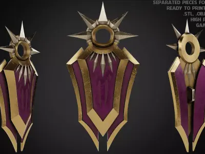 League of Legends Leona Shield of Daybreak for Cosplay 3D print model