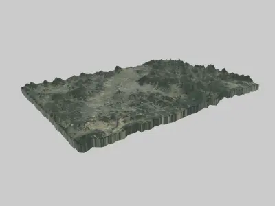Cheongju City Low-poly 3D model