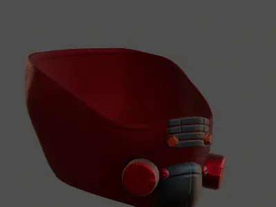 Gas mask helmet 3d model scifi Low-poly  Low-poly 3D model