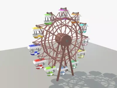 Fantasy Ferris Wheel Low-poly 3D model