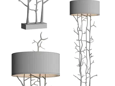 Twiggy Floor Lamp by Pieter Adam 3D model
