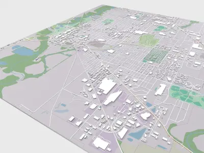 Cityscape Columbus Ohio United States  3D model