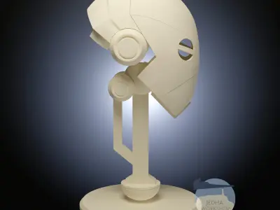 Star Wars Commando Droid Head Bust 3D Print Files 3D model