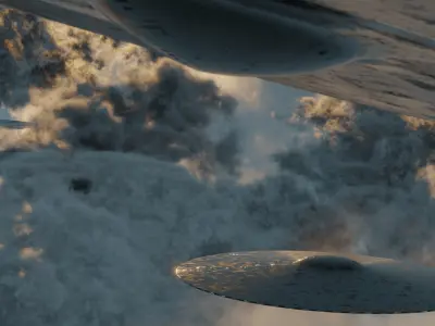 Chase in the clouds 3D model