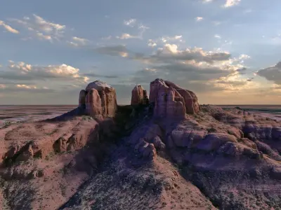 Cathedral Rock Multipurpose Terrain Model 3D model