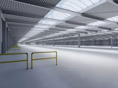 Industrial Warehouse Interior 1 Low-poly 3D model