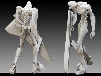 5 Sci- Fi Characters- Vol 01- High detail 3d models Low-poly 3D model