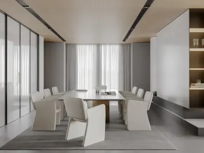 Modern-style villa interior 3D model