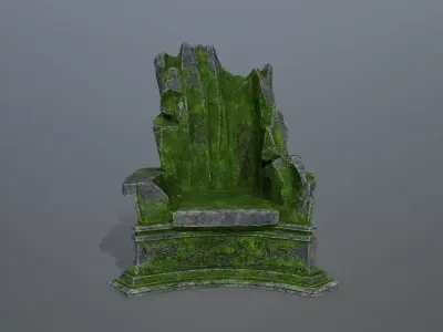 Throne  Low-poly 3D model purchase