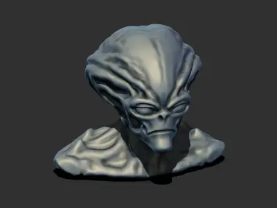 Alien Bust 2 - High-Quality 3D Printable STL Model 3D print model