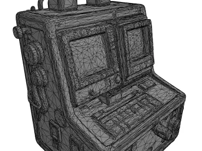 SciFi Industrial Control Panel Low-poly 3D model