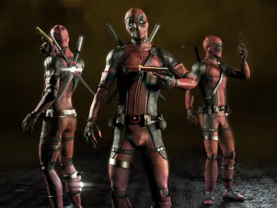 dead pool cgi Low-poly 3D model
