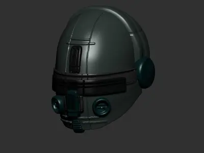 helmet high poly sculpt 3d printable  3D model 104