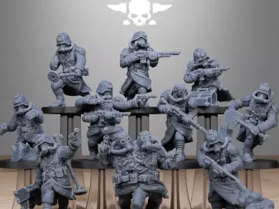 GrimGuard Radioactive Mutants 3D print model