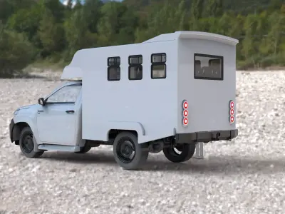Toyota Hilux Simple Cab Passenger Transport Module 3D model
