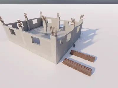 Structural engineering of Concrete frame buildings 3D model