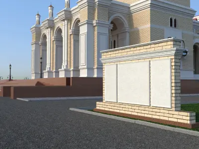  3D architecture model theater of Alisher Navoi 3D model