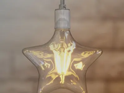 Star Shaped Vintage LED Bulb 3D model