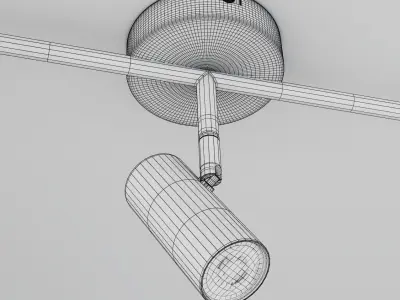 VIRRMO - Ceiling track with 3 spots 3D model