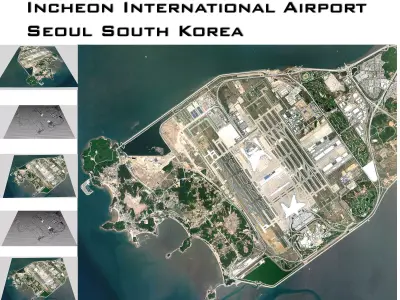 Incheon International Airport Seoul South Korea 3D model