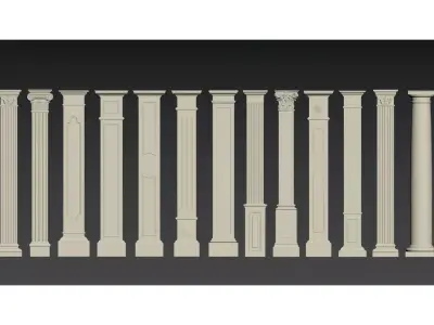  European-style Roman column 3D model
