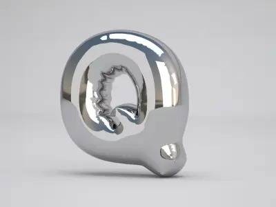Q Balloon Silver 3D model