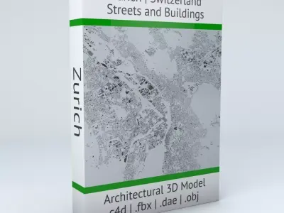  Zurich Streets and Buildings 3D model