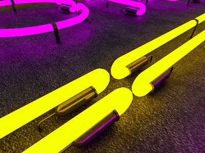 Hotel Neon Sign Low-poly 3D model