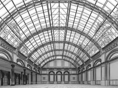 Spacious Hall 3D model