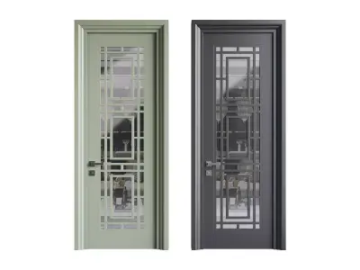 Modern entrance door 11 3D model