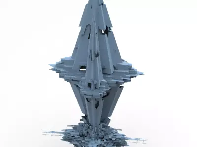 Sci fi Core crystal Shard 6 base  3D model