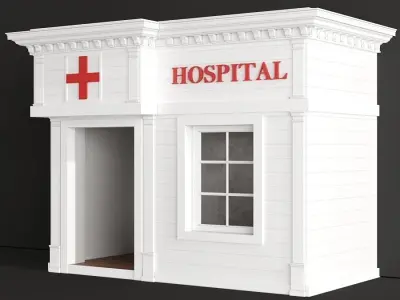 Children playhouse Hospital for kids 3D model