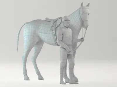  Racehorse and Jockey HQ 003 Standard License 