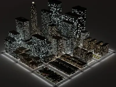 City M1 Low-poly 3D model