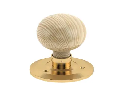 Pine Wood Mortice Door Knob 3D model