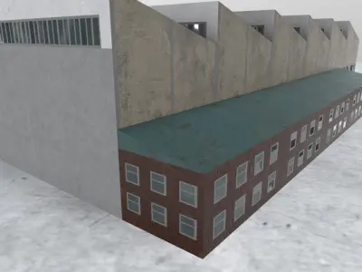 EGCC Hangar2 Low-poly 3D model