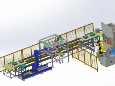  Automatic production line for battery pack electrode welding 