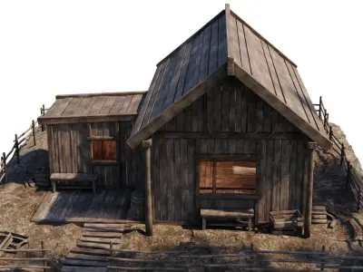 Old House 29 PBR 4K GameReady Low-poly 3D model