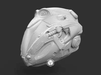 Sci-Fi Helmet 3D print model