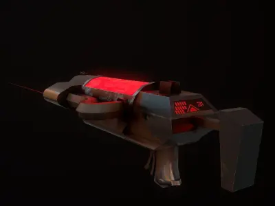 Sci-Fi Shotgun Low-poly 3D model