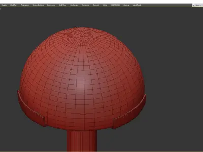 Black White Dome Table Lamp Liang and Eimil Holmes Low-poly 3D model