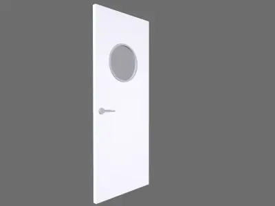 Single Metal Door Low-poly 3D model