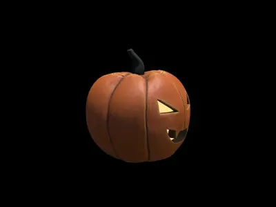 Jack o Lantern Halloween Pumpkin Low-poly 3D model