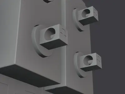 Electric Switch Board two way Swtiches with internal parts Free 3D model