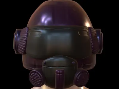 Helmet scifi military futuristic technology cyborg  Low-poly 3D model buy