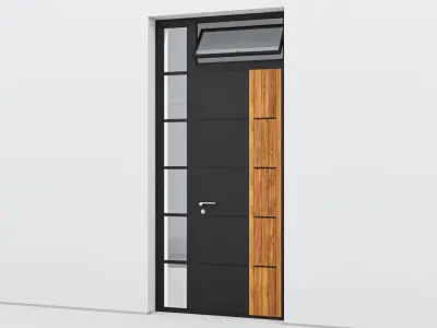Aluminium door 206 3D model