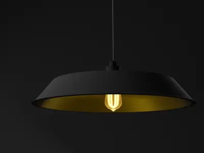 Industrial ceiling Lamp - 2k textures 3D model purchase