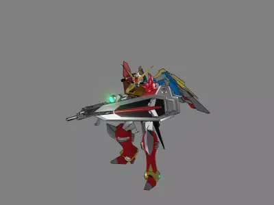 Attacker Gundam B 23 3D model